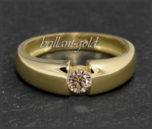 Lupenreiner Brillant Ring 585 Gold; 0,28ct